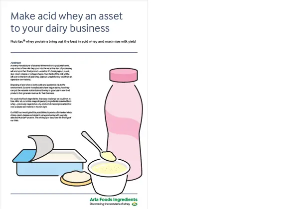 Make acid whey an asset to your dairy business