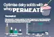 Optimise dairy solids with whey permeate