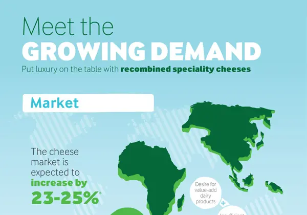 Recombined cheese infographic