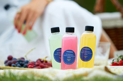 Fermented protein drink in 3 flavours