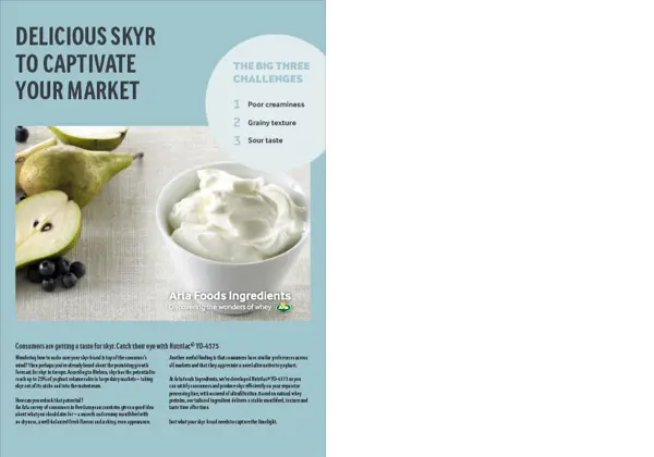 Delicious skyr to captivate your market - Handout