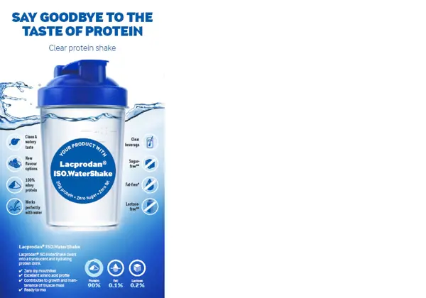 含 Lacprodan® ISO.WaterShake的清澈蛋白奶昔（英文）