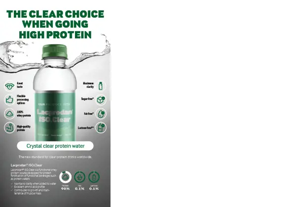 Lacprodan® ISO.Clear - the clear choice when going high protein