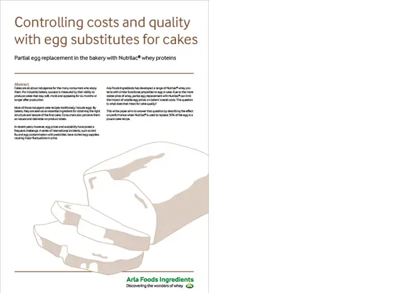 Controlling costs and quality with egg substitutes for cakes - Whitepaper